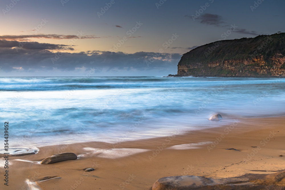 Sunrise Seascape and Low Cloud Bank