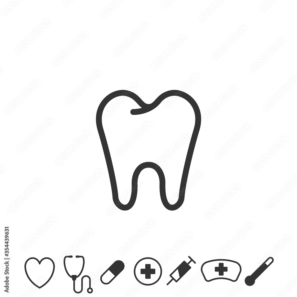 tooth dental vector icon tooth dental vector icon