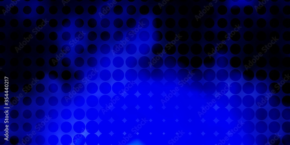 Dark BLUE vector texture with disks. Illustration with set of shining colorful abstract spheres. Pattern for business ads. Dark BLUE vector texture with disks. Illustration with set of shining colorful abstract spheres. Pattern for business ads.