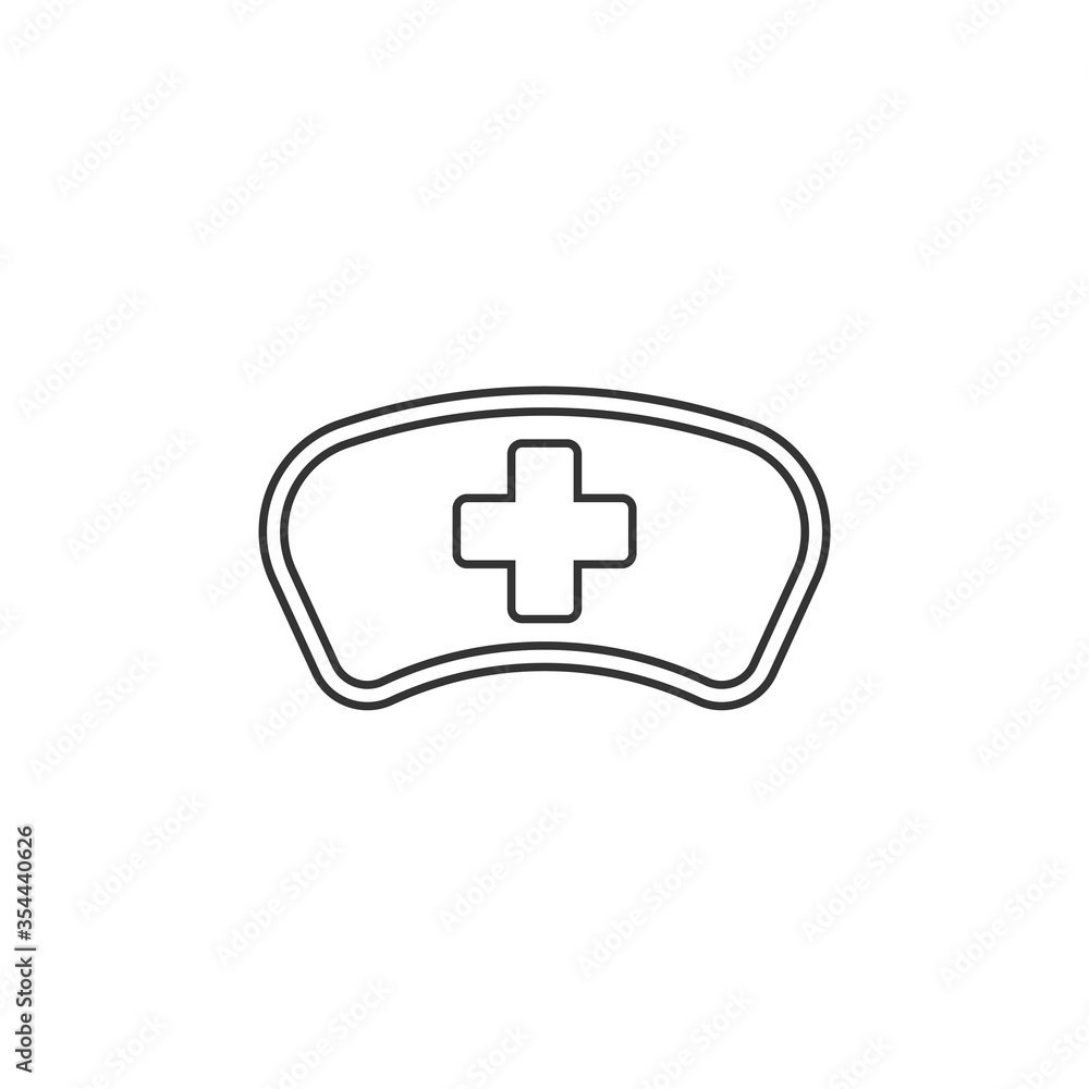 Obraz premium nurse hat vector icon uniform