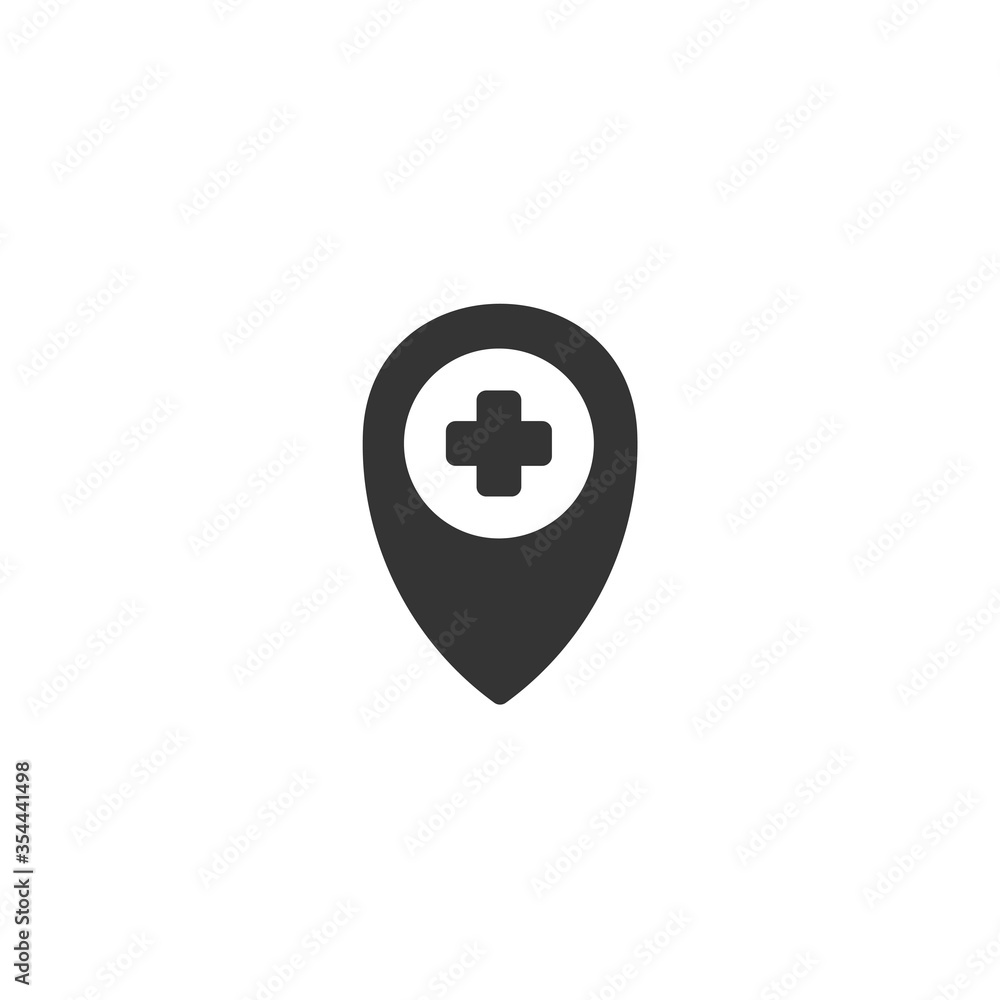 Obraz premium hospital location vector icon