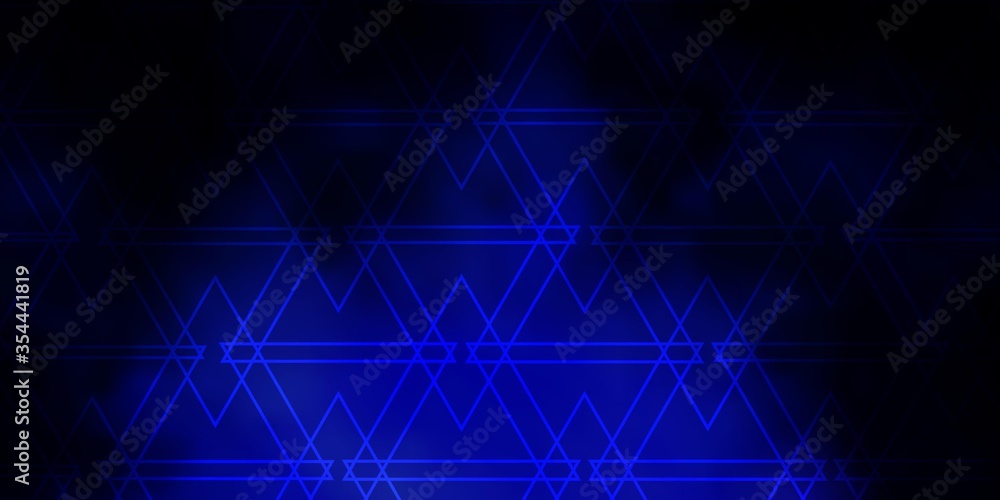 Dark BLUE vector layout with lines, triangles. Modern abstract illustration with colorful triangles. Design for your promotions.