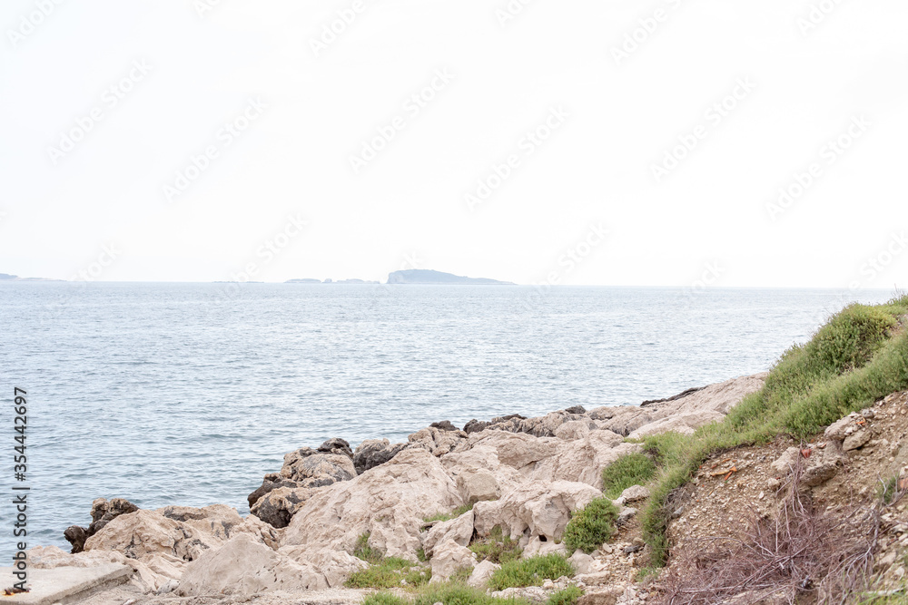 coast of the sea with rocks