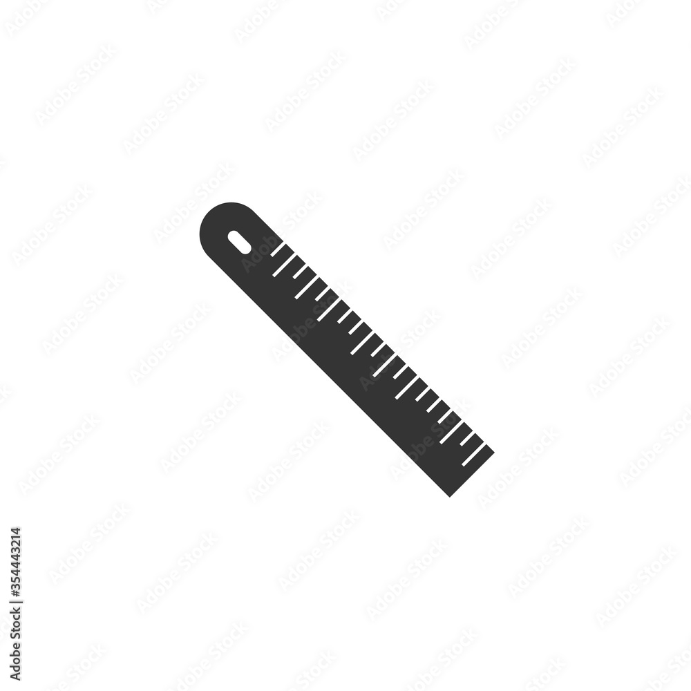 ruler straight adge vector icon ruler straight adge vector icon