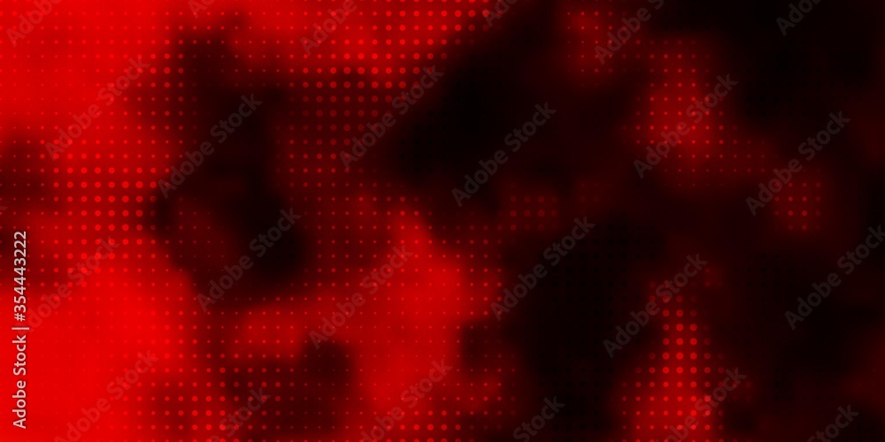 Dark Orange vector background with bubbles. Abstract colorful disks on simple gradient background. Pattern for websites.