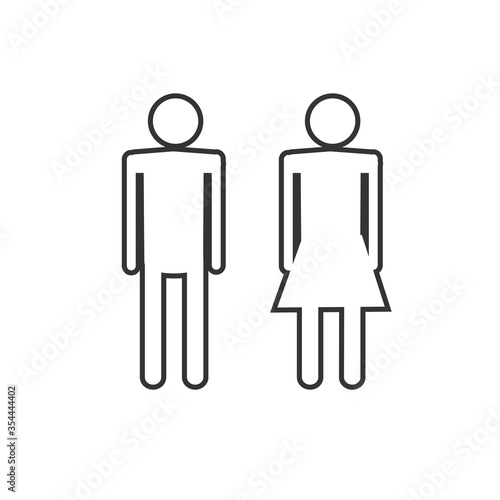 toilet man and woman vector icon
