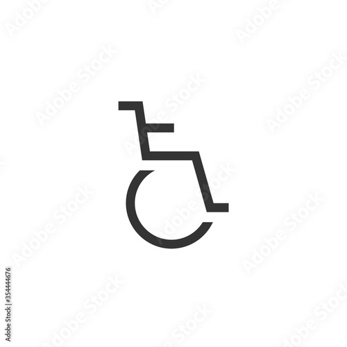 wheelchair disabled vector icon illustration handicap
