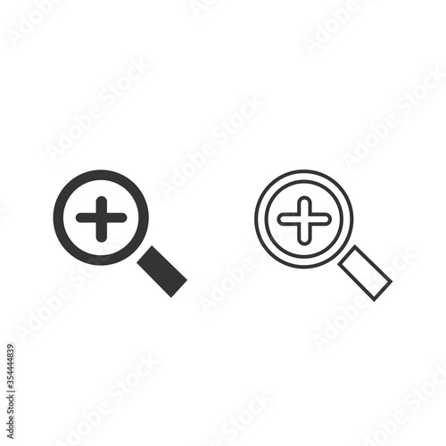 zoom in magnifying glass vector icon