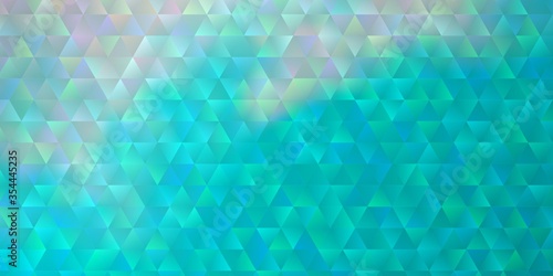 Light Blue  Green vector layout with lines  triangles.