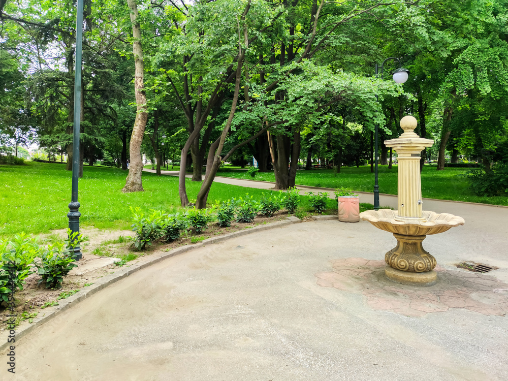 Tsar Simeon Garden in City of Plovdiv, Bulgaria