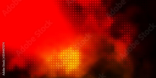 Dark Orange vector template with circles. Abstract decorative design in gradient style with bubbles. Design for your commercials.