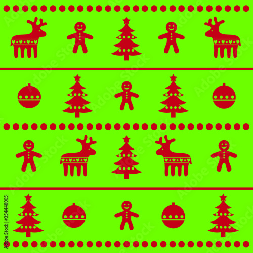 christmas icons pattern 