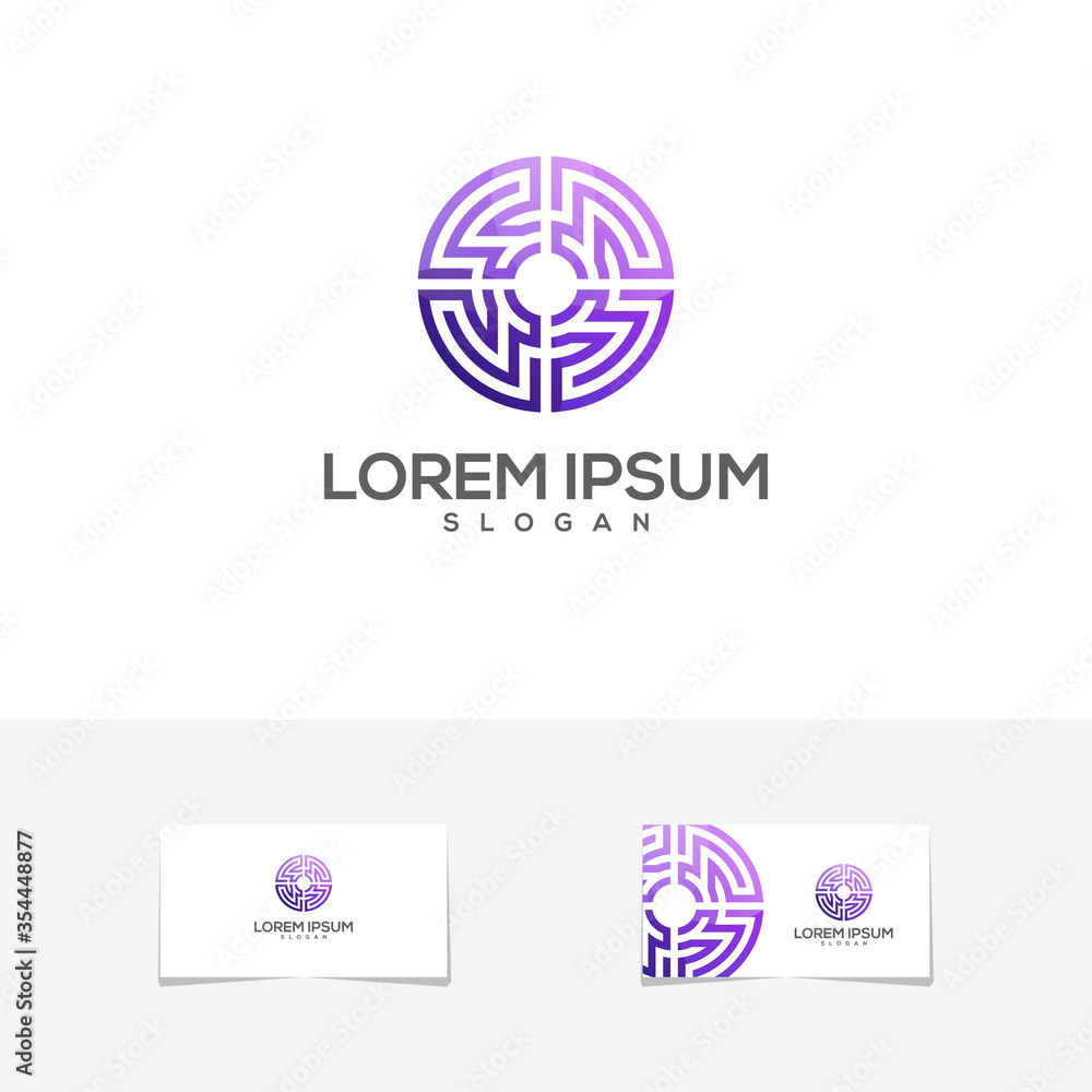 awesome circle gradient business card logo awesome circle gradient business card logo