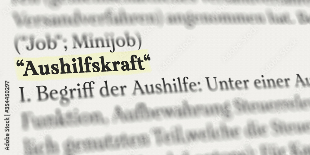 Fototapeta premium Aushilfskraft im Buch