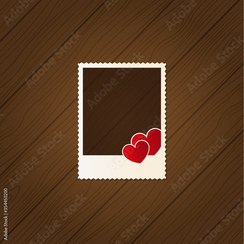 Photo area vector design on wood background