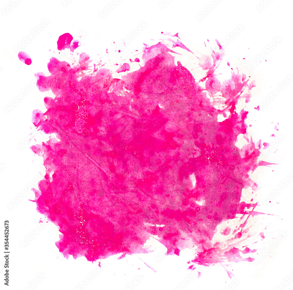Hand painted pink gouache acrylic paint blot spot splatter. For social media networks highlights, website design, packaging decoration