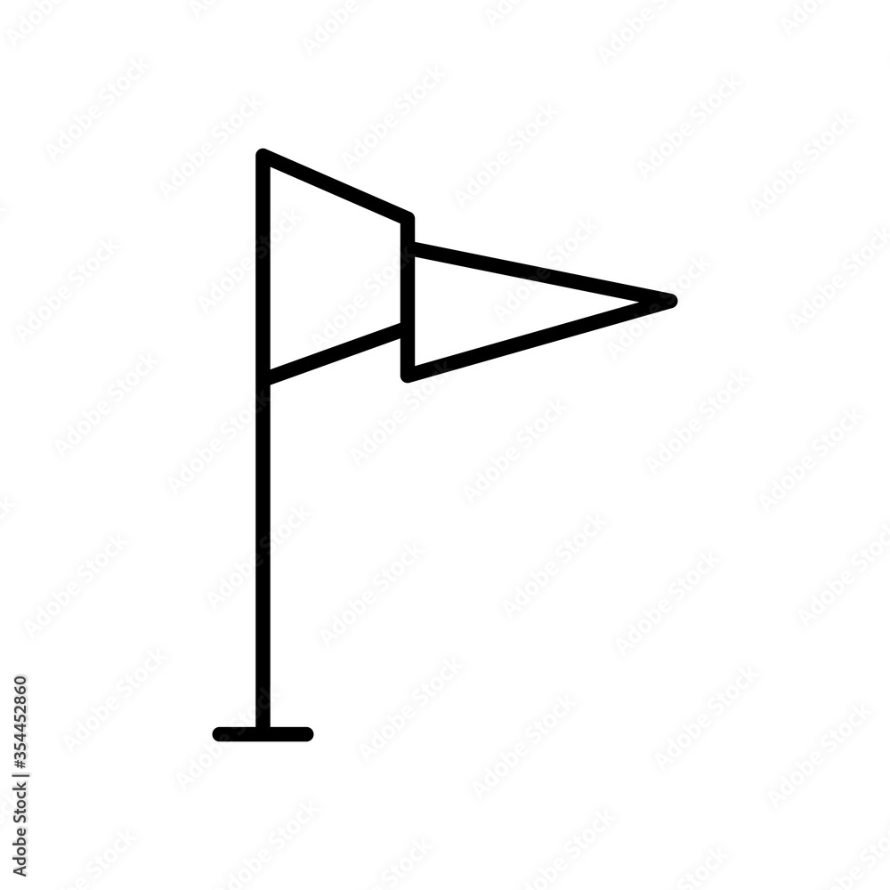 Fototapeta premium pennant flag icon, line style