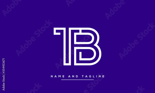 alphabet letters monogram icon logo TB or BT