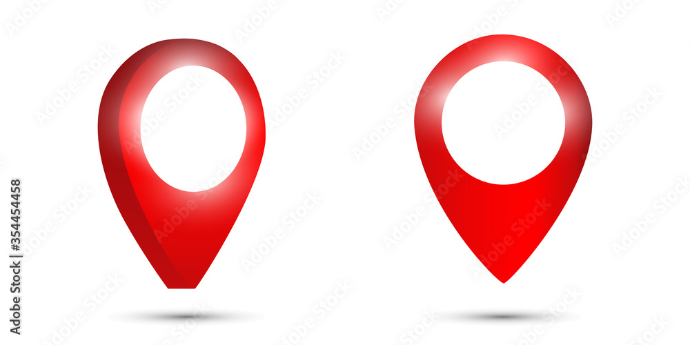 3d map pointer pin isolated on white background 3d map pointer pin isolated on white background