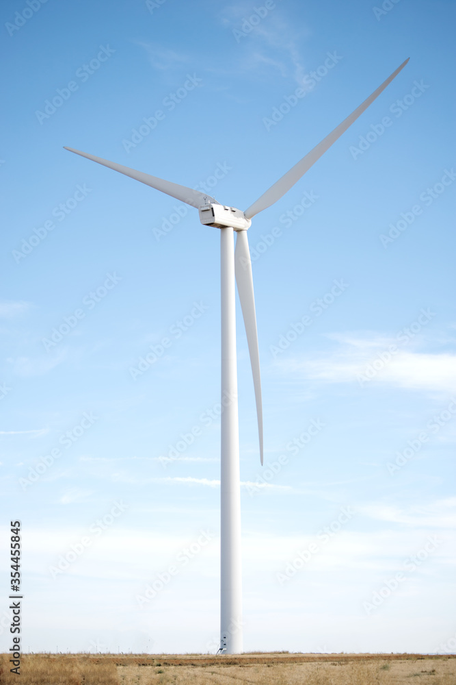 wind turbine of blue sky