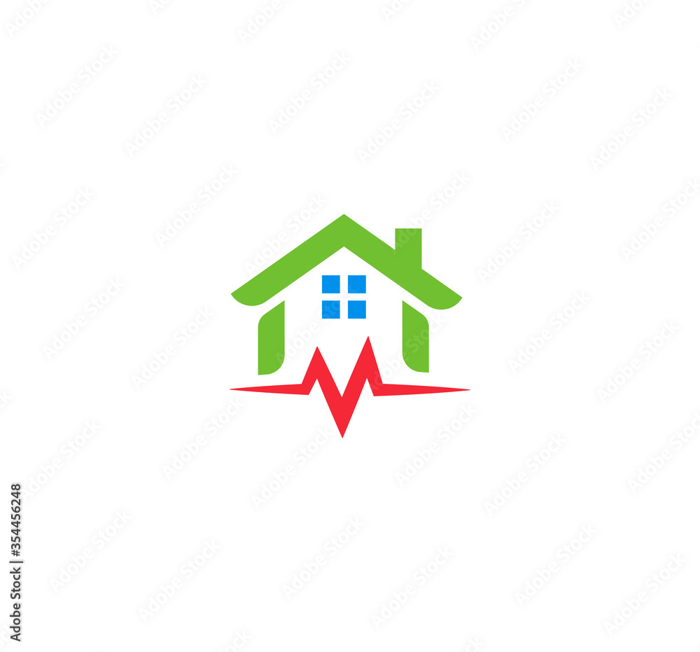Home repair logo. House renovation emblem. Property fixing icon. Isolated maintenance service vector illustration. Seismic activity damage measurement sign. Earthquake symbol. Home repair logo. House renovation emblem. Property fixing icon. Isolated maintenance service vector illustration. Seismic activity damage measurement sign. Earthquake symbol.