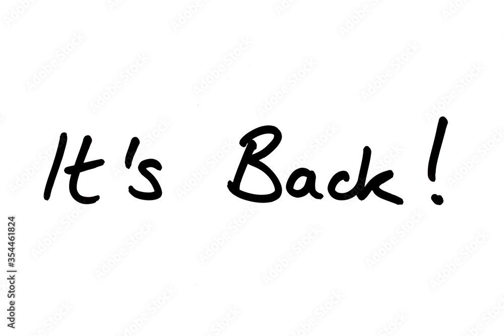 Its Back! Its Back!