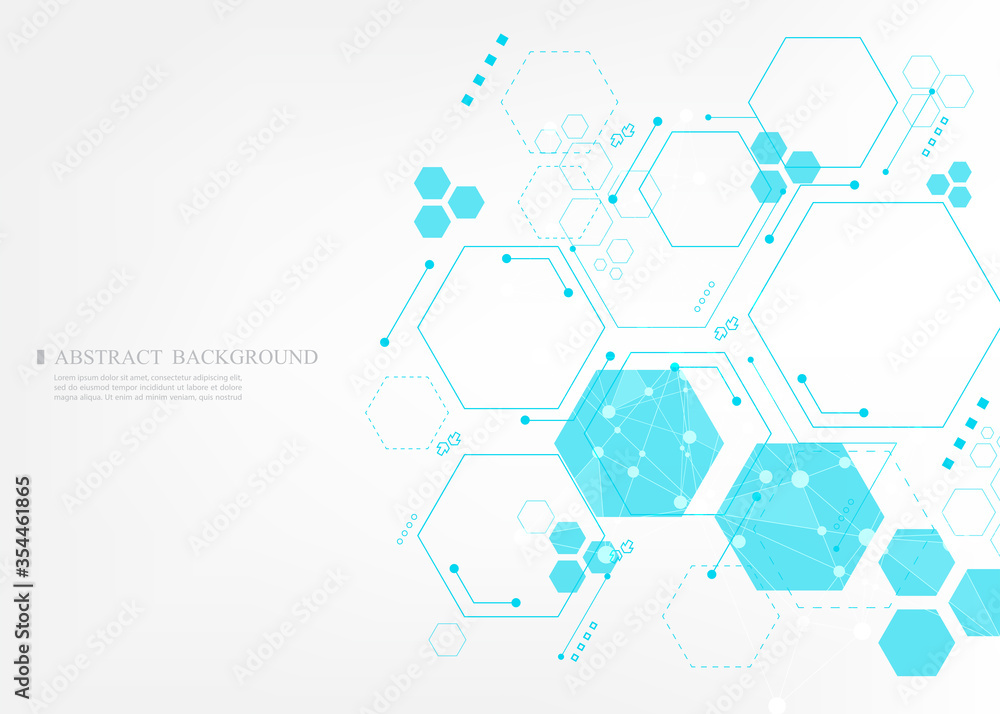 Fototapeta premium abstract hexagon geometric vector design.