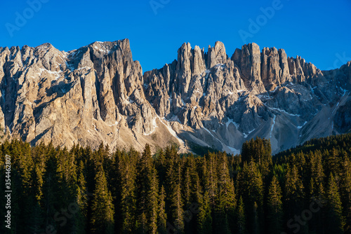 scenery and breathtaking dolomites mountains peaks panorama
