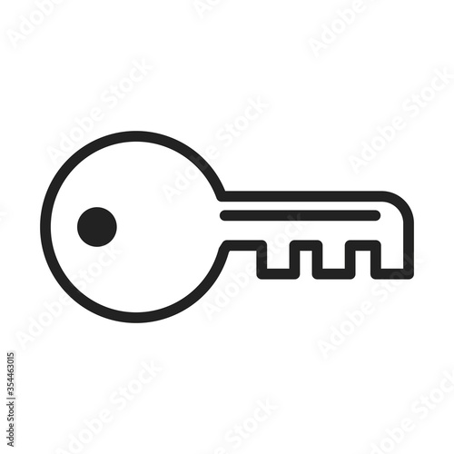 cyber security and information or network protection key lock line style icon