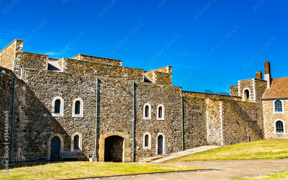 View of Dover Castle in Kent, England