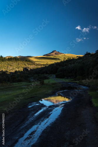 Old road to Sincholagua volcanoe in Ecuador