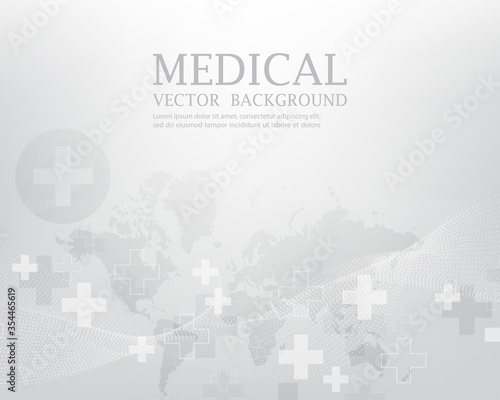 vector white medical abstract wallpaper.world communication concept.