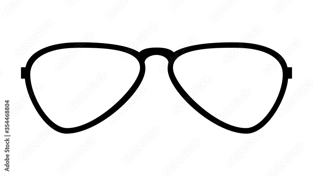 Stylized Eyeglasses Icon. Vector Image. Stylized Eyeglasses Icon. Vector Image.