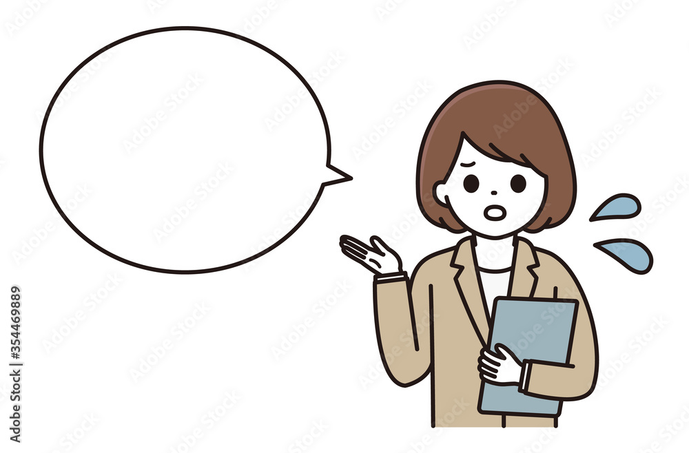 スーツ 女性 吹き出し イラスト スーツ 女性 吹き出し イラスト