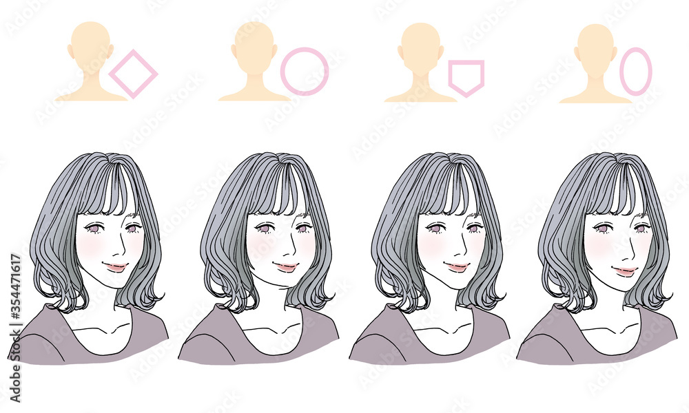 顔型別ヘアスタイル 顔型別ヘアスタイル
