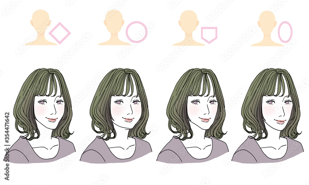 顔型別ヘアスタイル 顔型別ヘアスタイル