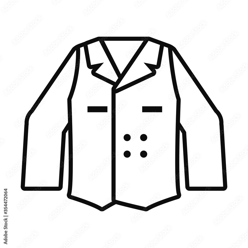 elegant blazer icon, line style elegant blazer icon, line style