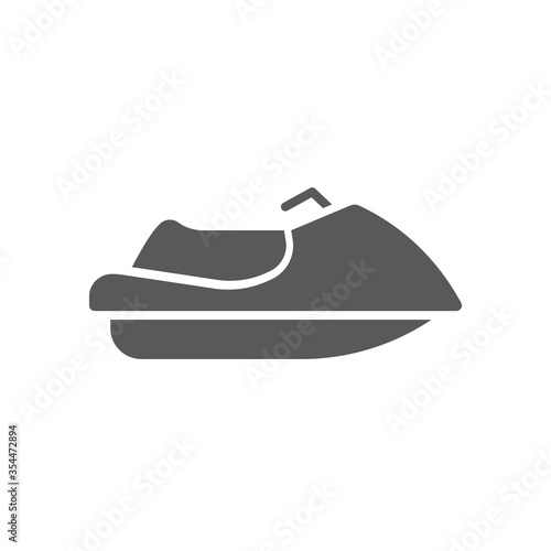 Water Scooter vector icon symbol sea sport isolated on white background