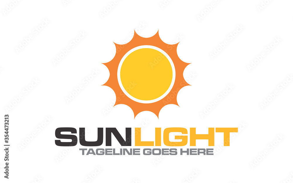Fototapeta premium Creative energy eco sun concept logo
