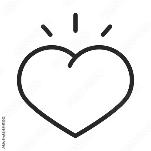 donation charity volunteer help social heart love line style icon