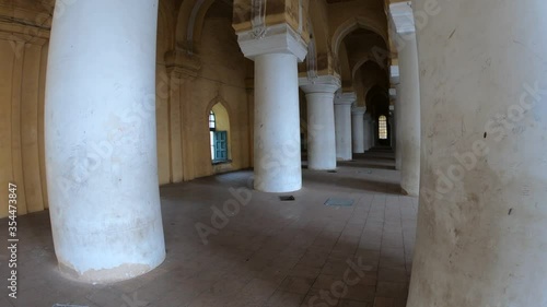 GoPro Hero Black low light cinematic footage of temple roof adds beauty to the video of Thirumalai Nayakar palace Mahal, Madurai tamilnadu india photo