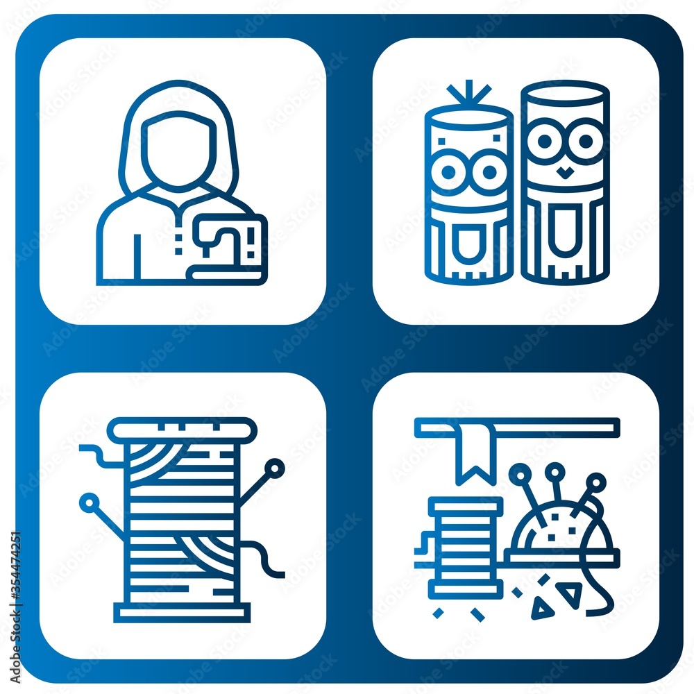 thimble simple icons set thimble simple icons set