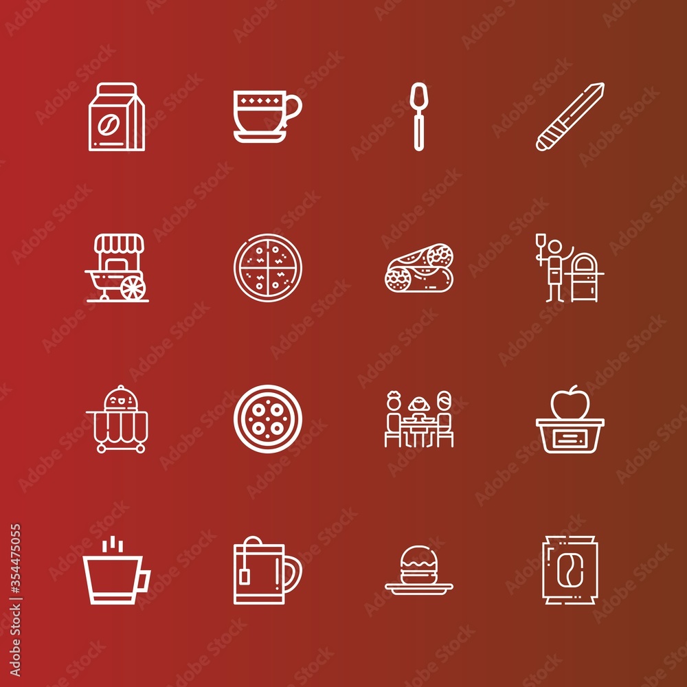 © Nadir - Editable 16 cafe icons for web and mobile