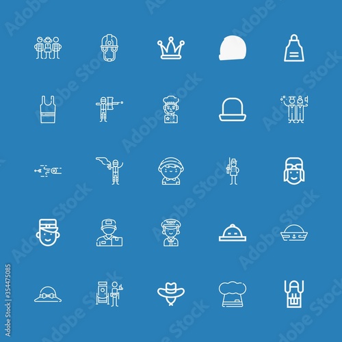 Editable 25 uniform icons for web and mobile