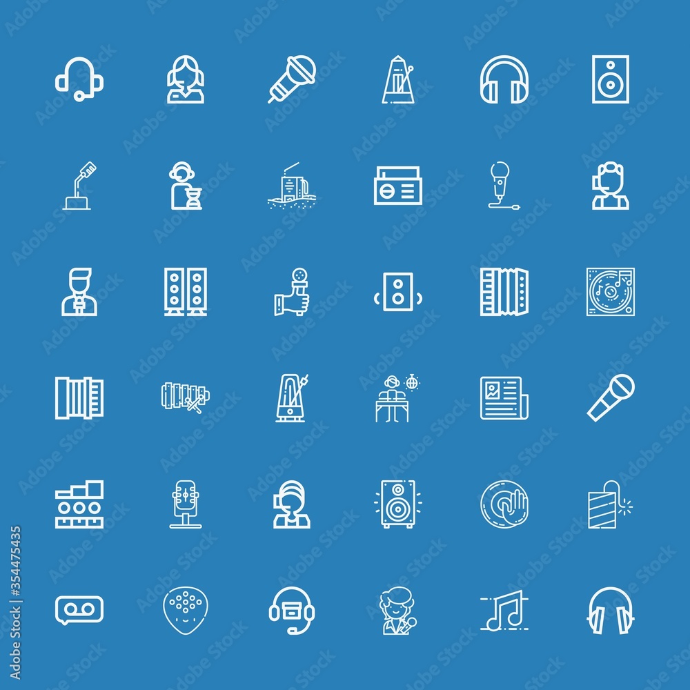 Editable 36 microphone icons for web and mobile Editable 36 microphone icons for web and mobile