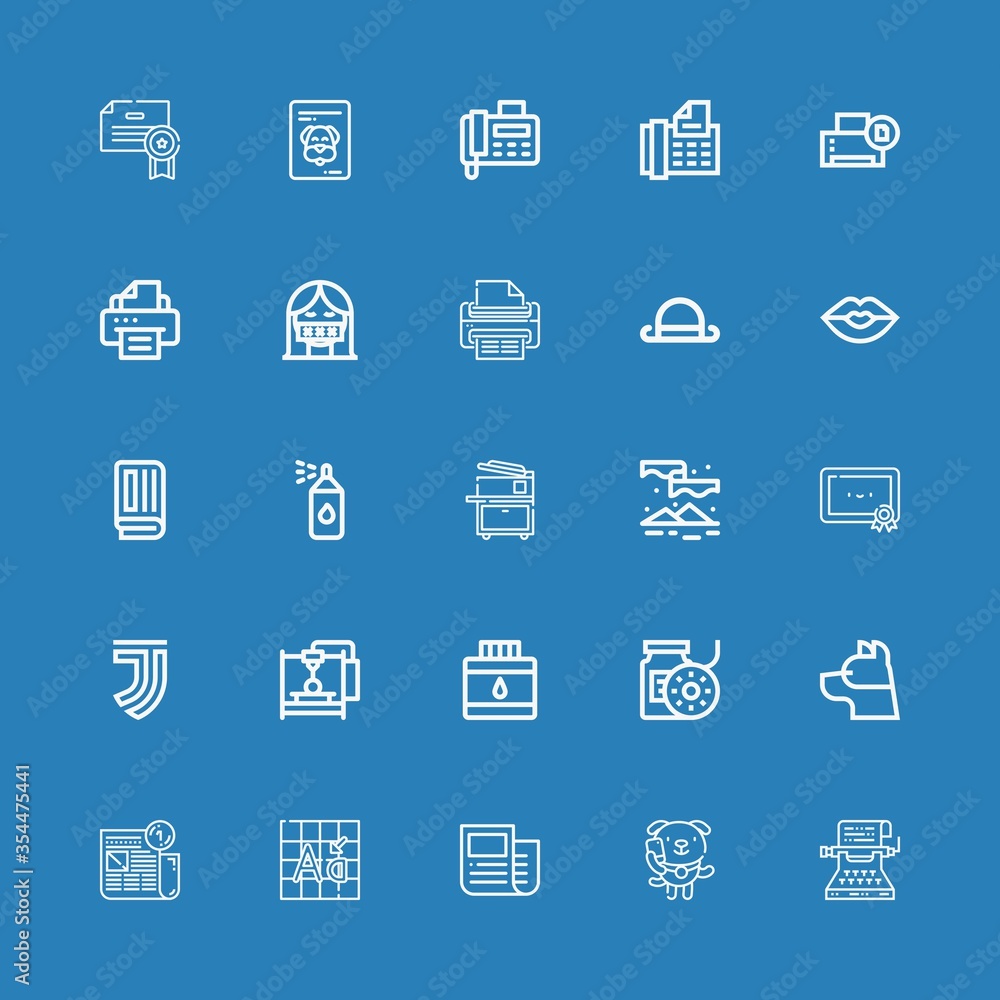Editable 25 print icons for web and mobile Editable 25 print icons for web and mobile