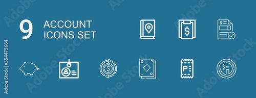 Editable 9 account icons for web and mobile