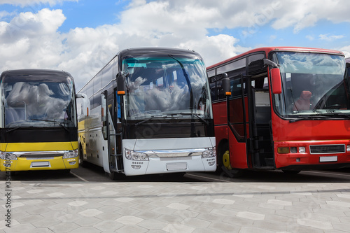 Tour Buses At the Bus Station