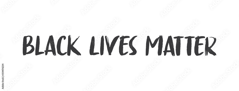 Black Lives Matter. Vector lettering text. Protest Banner about Human Right of Black People in USA. Black Lives Matter. Vector lettering text. Protest Banner about Human Right of Black People in USA.