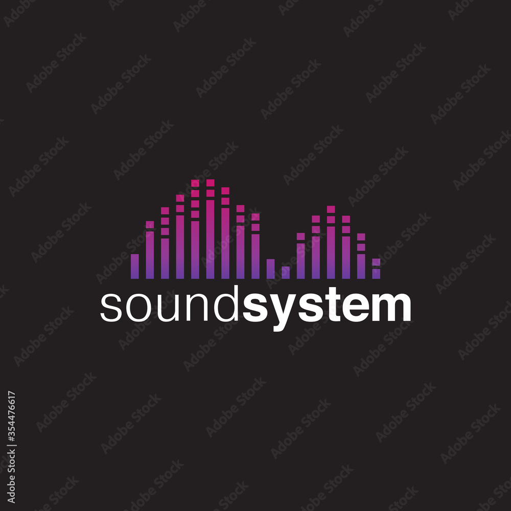 Sound Logo Concept Design Vector
